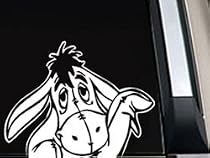 Eeyore Disney Donkey Waving Car Decal Sticker -SEW05063- 5"L x 6.3"W