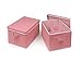Badger Basket Folding Storage Baskets with Adjustable Dividers, Pink, Large, 2 Count