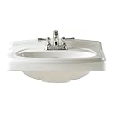 American Standard 0555.104.020 Townsend Pedestal Sink Top with 4-Inch Centers and Turn-Of-Century Detailing, White