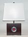 Wood Table Lamp Filled with Peruvian Red Huayruro Seeds