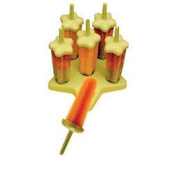 Tovolo Green Shooting Star Ice Pop Molds, Set of 6