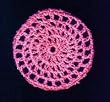Neon Pink Classic Crocheted Hair Bun Cover- MEDIUM
