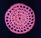 Neon Pink Classic Crocheted Hair Bun Cover- LARGE