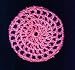 Neon Pink Classic Crocheted Hair Bun Cover- MEDIUM