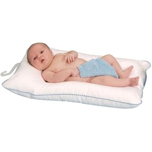 Click here to buy Leachco Comfy Caddy - Baby Bather, Shower Caddy - White With Blue Trim by Leachco.