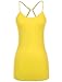 Mb Trend Junior Size Seamless Solid Spaghetti Strap Layering Camisole with Cross Back
