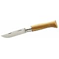 Opinel-Jubil�umsmesser, Nr. 8, nicht-rostfreier Carbonstahl, Kirschbaumholz, ohne Virobloc-System, Leder-Stecketui