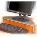 Corner Laptop and Monitor Platform - Metal Art (Pewter) (3