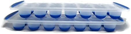 Ice Cube Tray -Set of 2 Novelty Silicone Round Molds for Candy, Chocolate Maker (Blue)