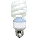 GE 75407 20-Watt CFL Spiral Reveal Light Bulb, 75-Watt Equivalent