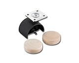 アイテック 木製双輪キャスター無塗装キット 40mm KWW-41