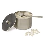 BrushedStainlessSteelSaltCellarwithSpoon