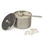 Brushed Stainless Steel Salt Cellar with Spoon
