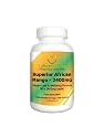 « Superior African Mango », 2400 mg par gélule x 90 gélules par bouteille. Produit à base de mangue africaine de qualité supérieure, fabriqué au R-U. Chaque gélule contient près du double de la dose contenue dans les gélules concurrentes au R-U.