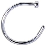 20 Gauge Stainless Steel Nose Hoop - 3/8 Inches