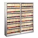 600 Series Open Shelf File, 6 Letter Size Fixed Shelves, Light Gray - Sold as 1 Each