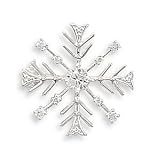 Snowflake Fashion Pin with Clear CZs