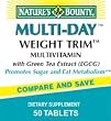Multi-Day Weight Trim Multivitamin Tablets, By Natures Bounty - 50 Tablets