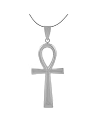 Sterling Silver Large Egyptian Ankh Necklace