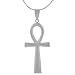 Sterling Silver Large Egyptian Ankh Necklace