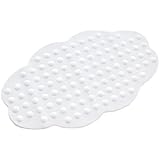 ABELE (R) Cloud Non Slip Safety Baby Kids Shower Bubble Tub Bath Mat, Skid Proof and Anti Bacterial, Mildew Mold Resistant Bathtub Mat, Rubber (White)