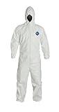 UPC 888120000038 product image for DuPont TY127S Tyvek Protective Coverall with Hood and Safety Instructions, Elast | upcitemdb.com