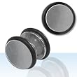 No Piercing Required - Stainless Steel Magnetic Fake Plugs - Imitation 7/16 G - Sold as a Pair
