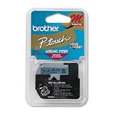 Brother 3/8 Inch x 26.2 Feet Black on Metallic Blue for P-Touch (M521)
