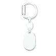 Sterling Silver Oval Key Ring
