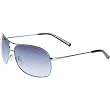 A|X Classic Aviator Sunglasses - Armani Exchange Adult Full Rim Sports Eyewear - Ruthenium Black/Blue Mirror