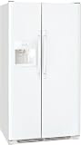 Frigidaire FRS3R3JB 22.6 cu. ft. Side-by-Side Refrigerator with 3 Glass Shelves, Opaque Crispers and External 4 Button Ice/Water Dispenser: Black