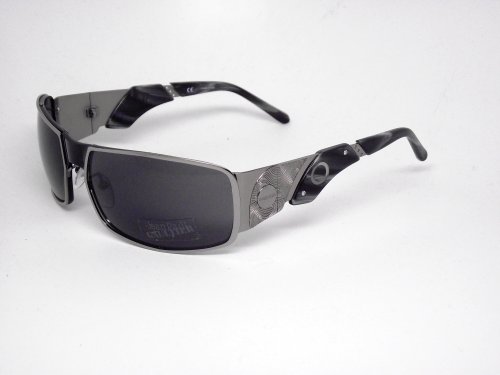 JEAN PAUL GAULTIER SUNGLASSES DESIGNER FASHION AUTHENTIC WOMENS SILVER/GREY FRAME-SMOKED LENS JPG099M 0568
