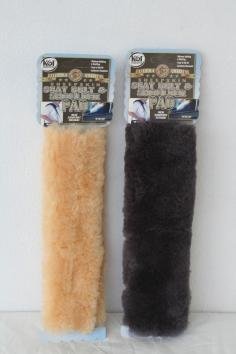 Cover image : Set of TWO Patagonian Sheepskin Seat Belt Cover Pads Natural Beige