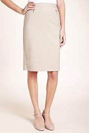 Petite Knee Length Zip Pencil Skirt