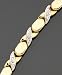 18k Gold Over Sterling Silver Diamond Accented X's & O's Bracelet