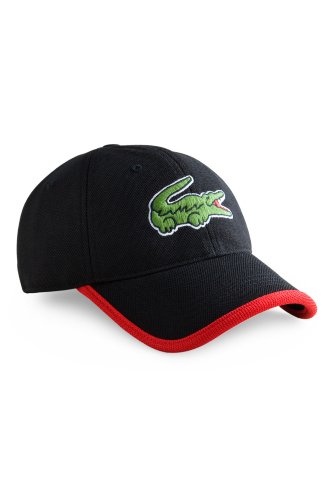 Men's Pique Contrast Tipped Oversized Croc Logo Cap