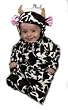 Baby Cow Costume Bunting in Panne' Velvet