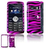 TRANS HOT PINK/BLACK ZEBRA DESIGN CELL PHONE COVER FOR LG ENV3 VX9200
