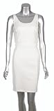 Larsen Gray Organic Cotton Open Back Scuba Ponte Dress White L [Apparel]