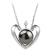 PearlsOnly Heart Black 9.0-9.5mm AA Freshwater Silver with Rhodium Plated Cultured Pearl Pendant