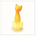   - Siamese Cat Lamp - Orange