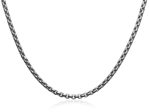 Childrens Toyshop  Jewelry : Men's Titanium 2.7mm Venetian Box Chain Necklace, 20"