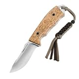 Boker Solid, Birchwood Handle, Plain, Leather Sheath