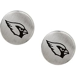 Stainless Steel Arizona Cardinals Logo Stud Earrings