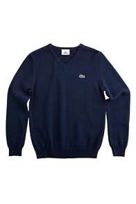 Boy's Long Sleeve Cotton V-neck Sweater