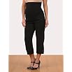 Motherhood Maternity: secret fit belly(tm) bi-stretch suiting button detail Post Pregnancy crop pants