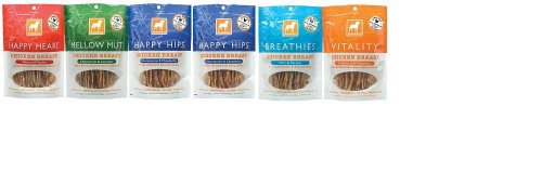 Dogswell Chicken Jerky Variety Pack, 5-Ounce Bags (Pack of 6)