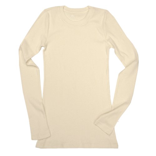 Ecoland Women's Organic Cotton Long Sleeve Fitted Crew Neck Tee