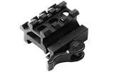 UTG LE Rated Double Rail/3 Slot Angle Mount with Integral QD Lever Lock System