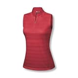 Adidas 2008 Women's ClimaCool Sleeveless Textured Mesh Quarter-Zip Mock T-Shirt